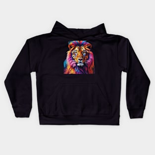 Lion watercolor design Kids Hoodie